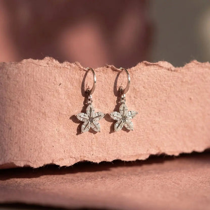 Fleur Crystal Drops (Silver)