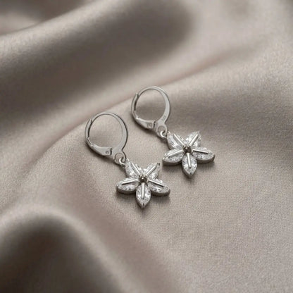 Fleur Crystal Drops (Silver)