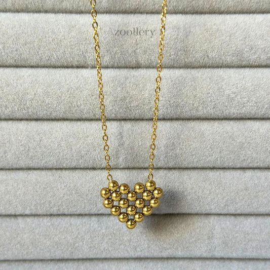 18K Mosaic Heart Necklace