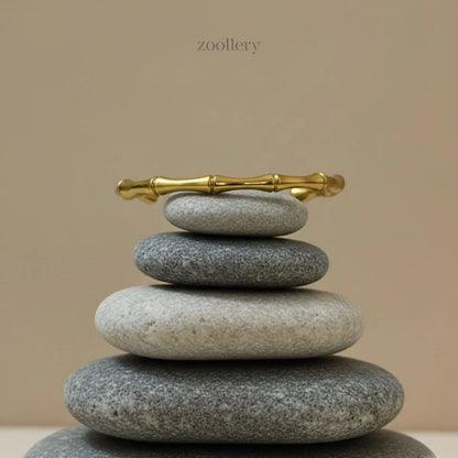 Golden Bamboo Cuff Bracelet