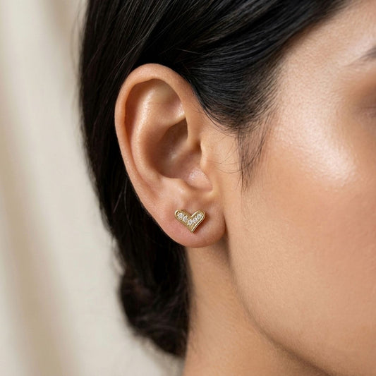 Petit Heart Studs