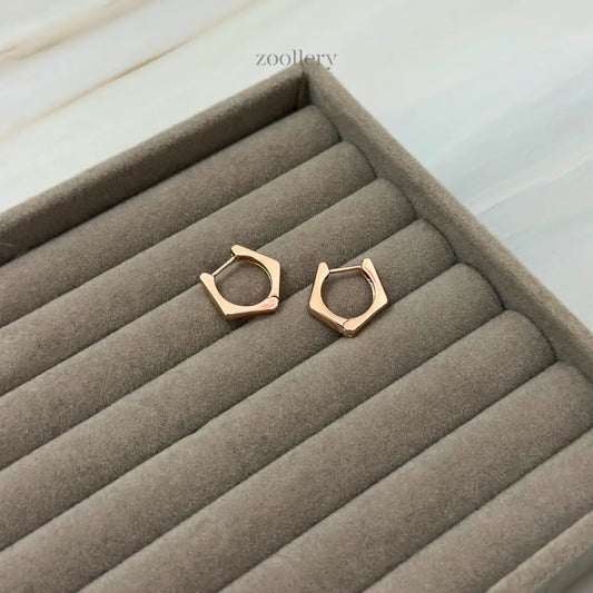 Pentara Hoops (Rose Gold)