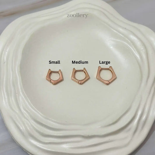 Pentara Hoops (Rose Gold)