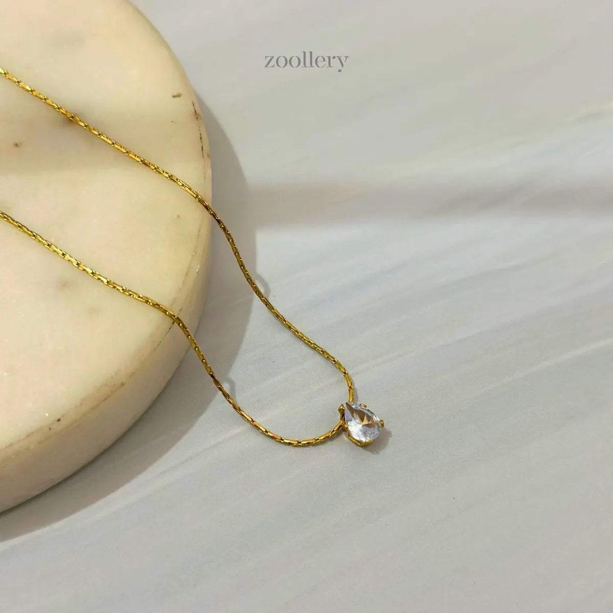 Sunlit Teardrop Necklace