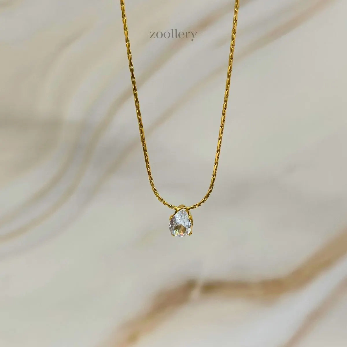 Sunlit Teardrop Necklace