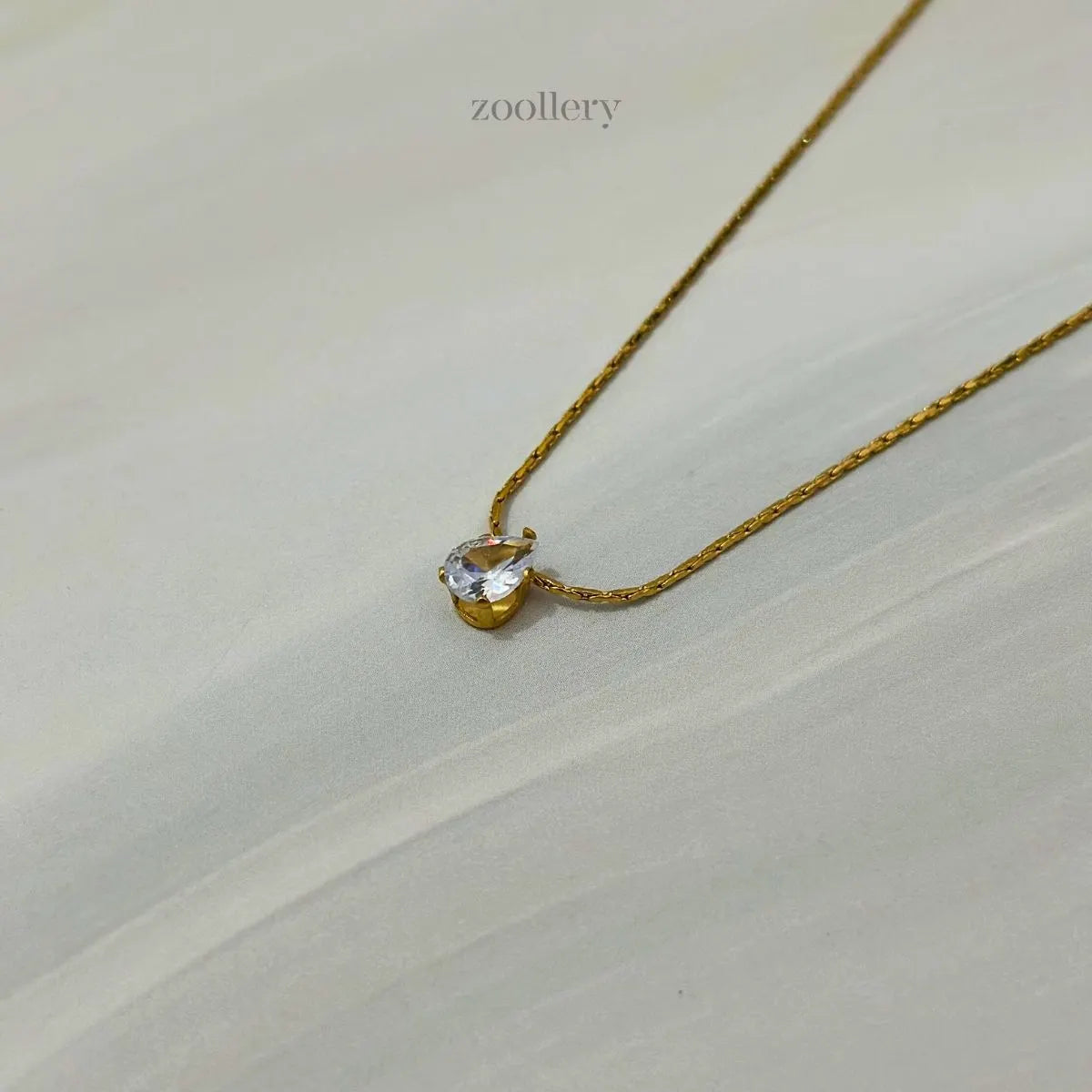 Sunlit Teardrop Necklace