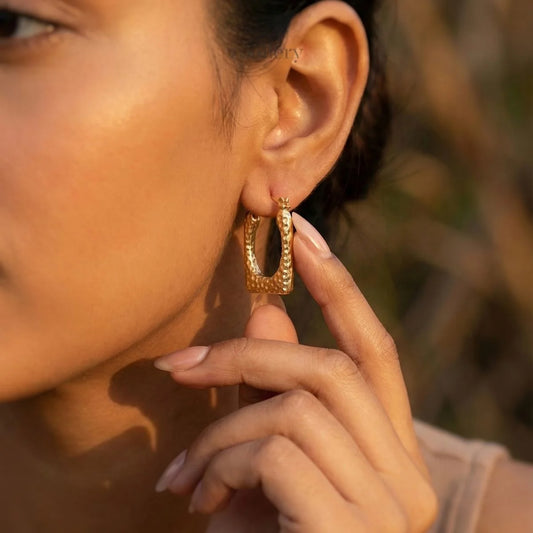 Textured Frame Hoops