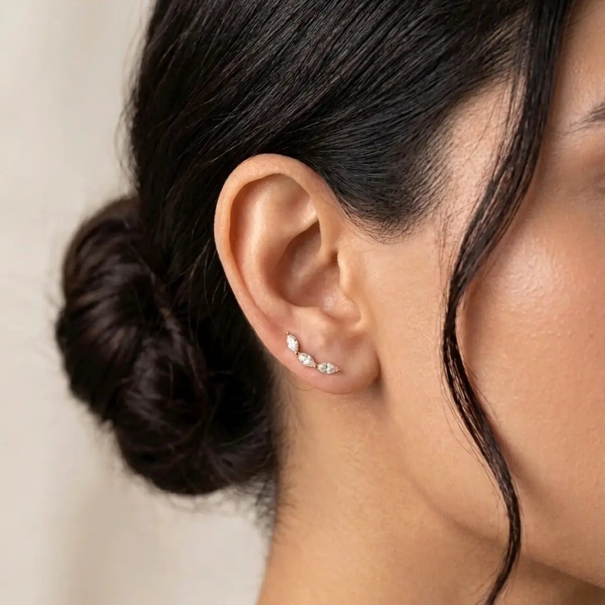 Crystal Curve Studs