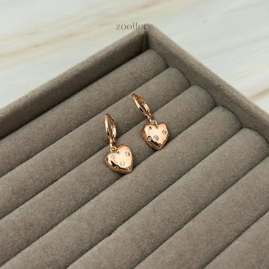 Dewy Heart Drops (Rose Gold)