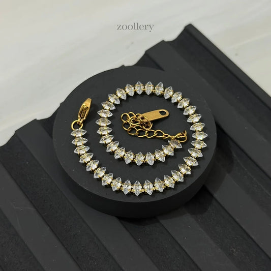 LuxeLattice Tennis Bracelet