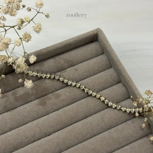 LuxeLattice Tennis Bracelet