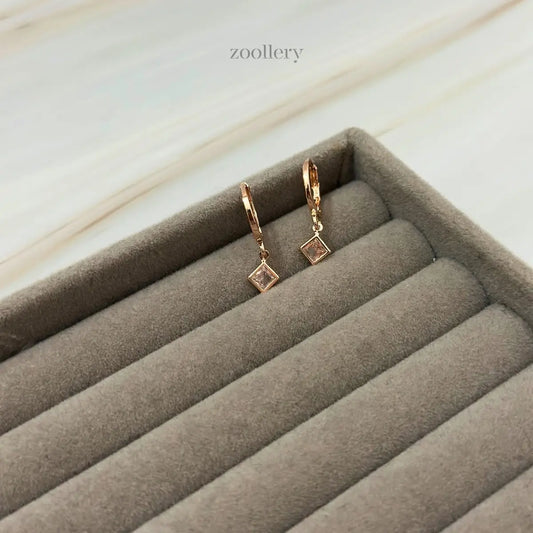Light Square Dangle (Rose Gold)