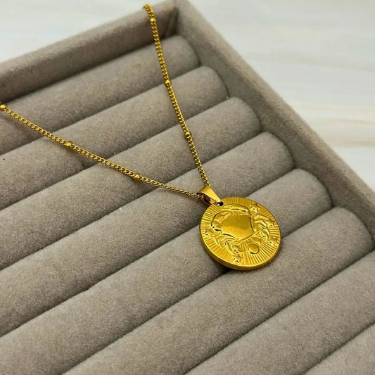 Golden Zodiac Medallion