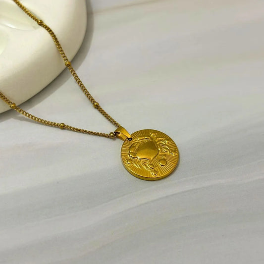 Golden Zodiac Medallion