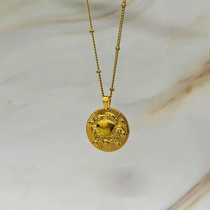 Golden Zodiac Medallion