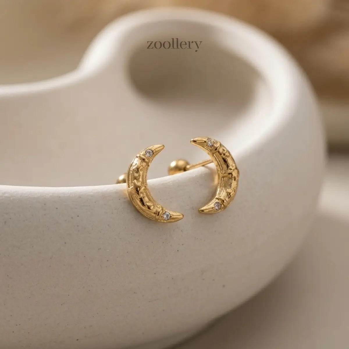 Crescent Glow Studs