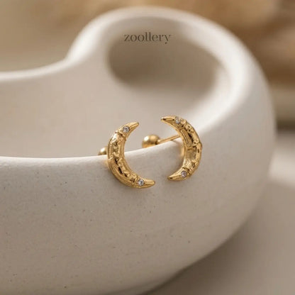 Crescent Glow Studs