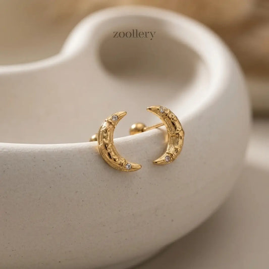Crescent Glow Studs