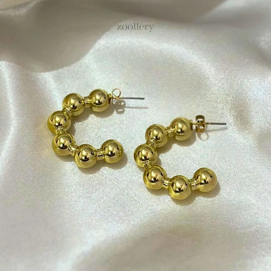 Bold Bead Hoops