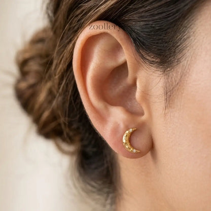 Crescent Glow Studs
