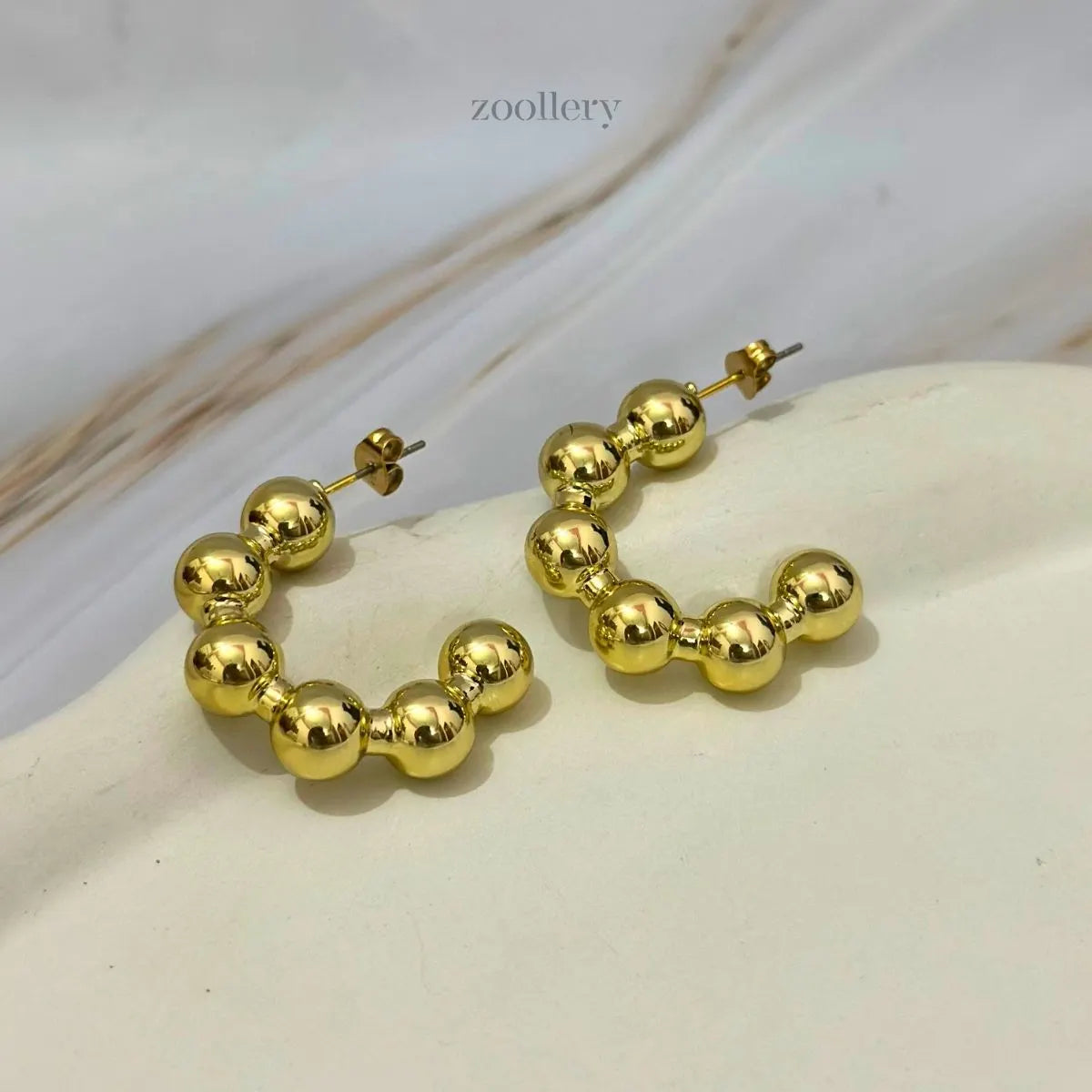 Bold Bead Hoops