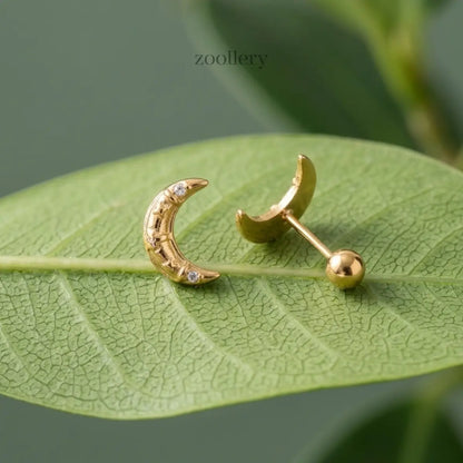 Crescent Glow Studs