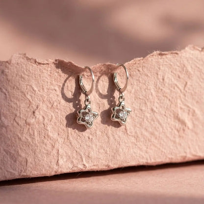 Open Star Dangles (Silver)