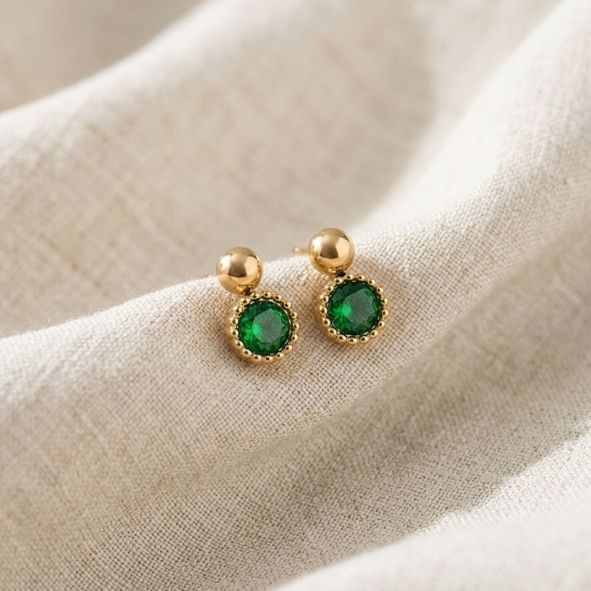 Jade Gem Studs