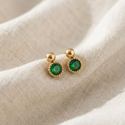 Jade Gem Studs