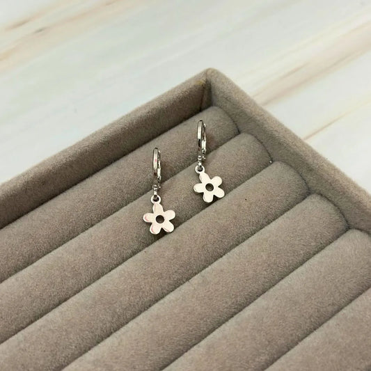 Silver Flower Drops