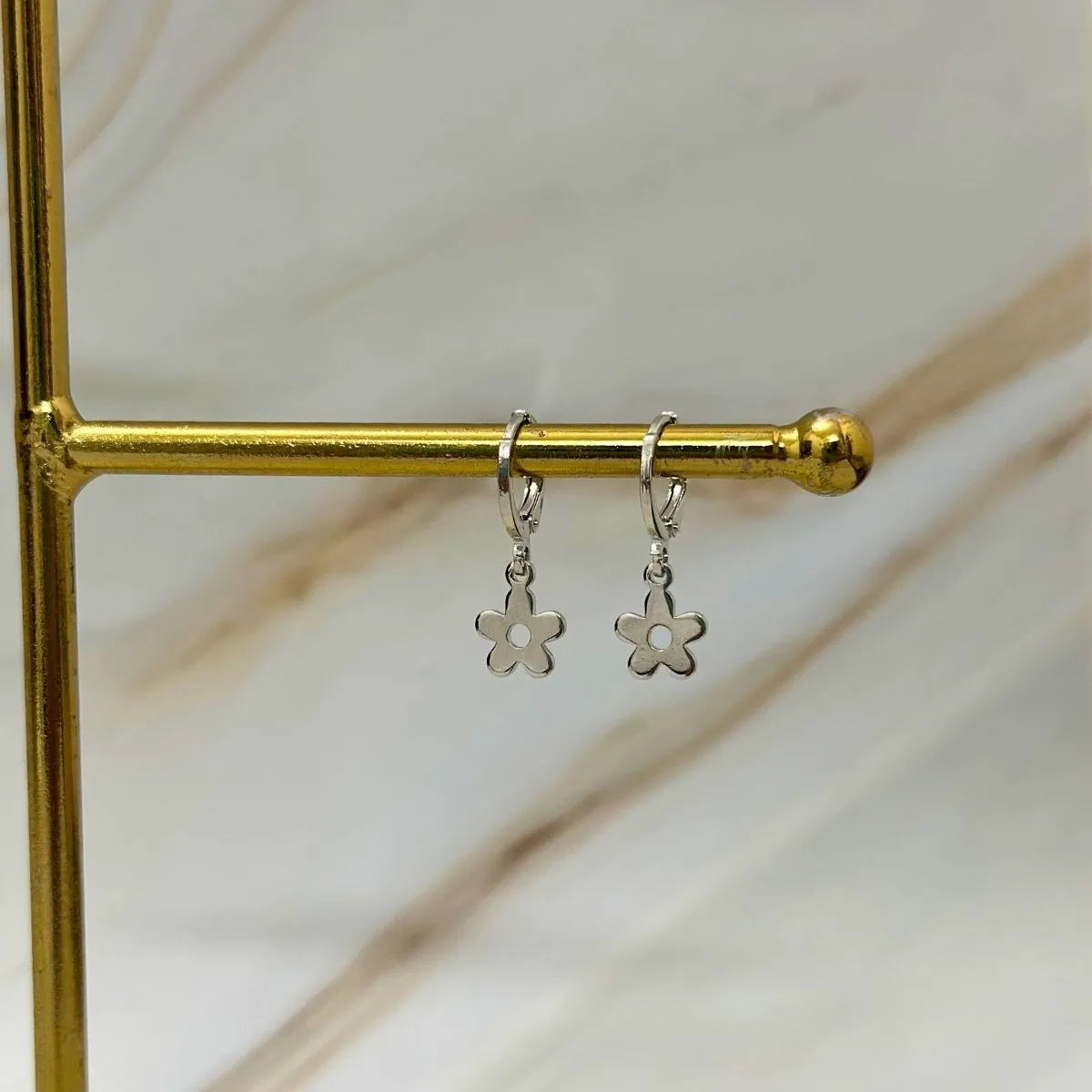 Silver Flower Drops