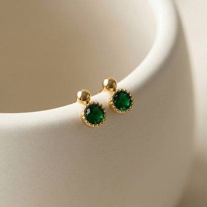 Jade Gem Studs