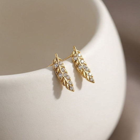 Feather Dew Studs