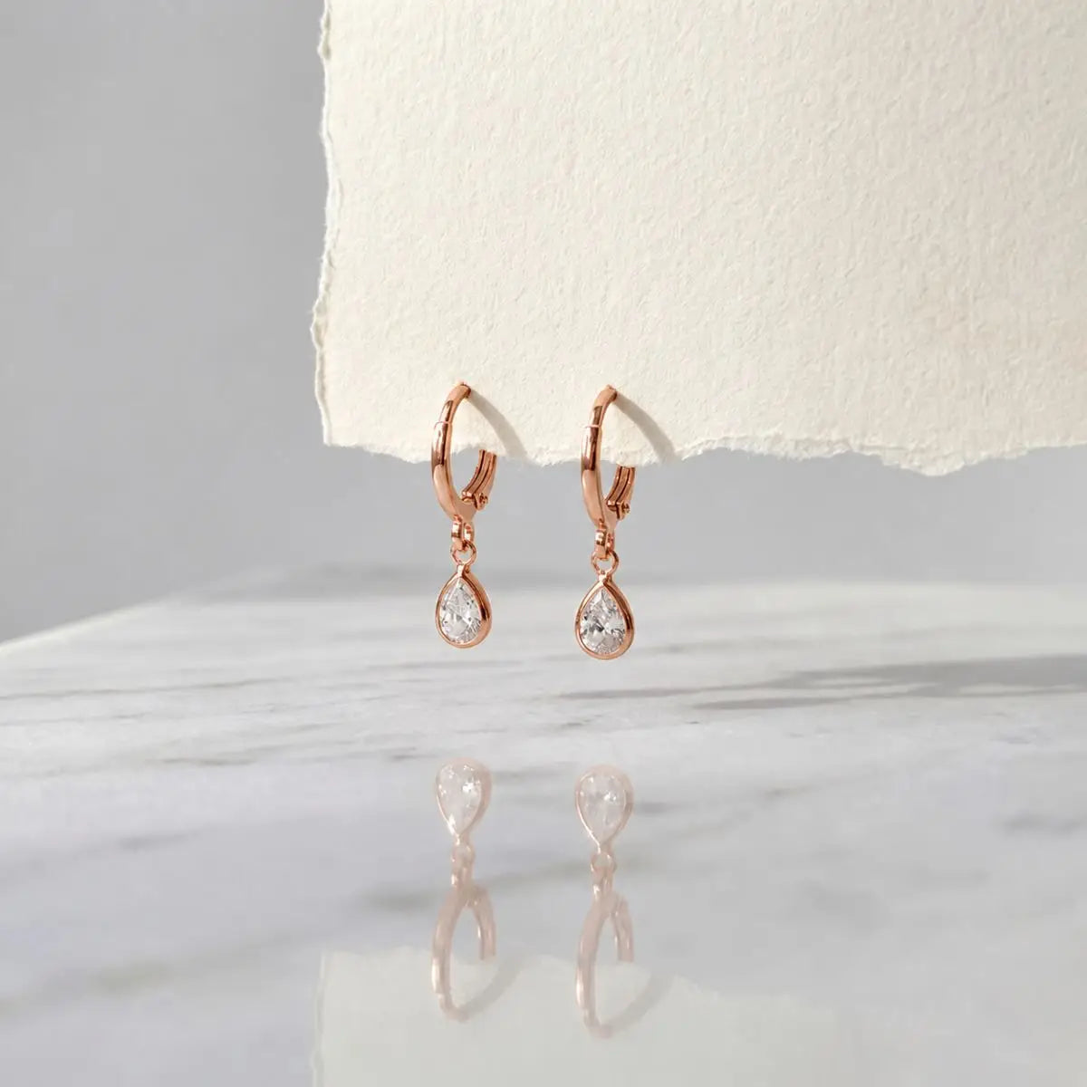 Classic Crystal Drops (Rose Gold)
