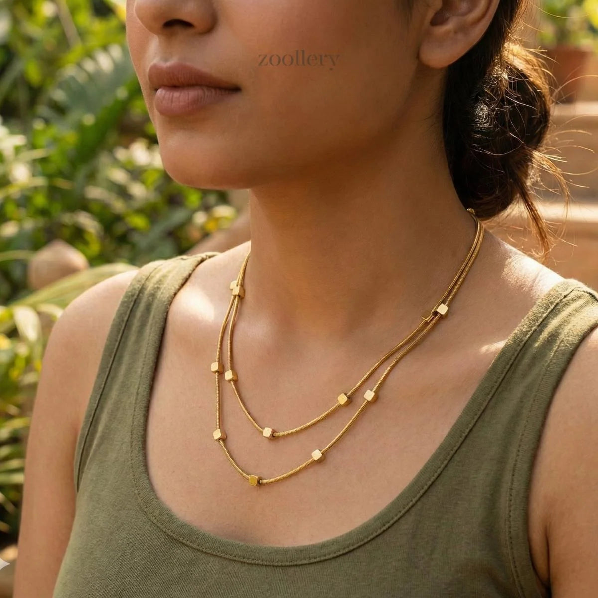 18K Dotline Necklace