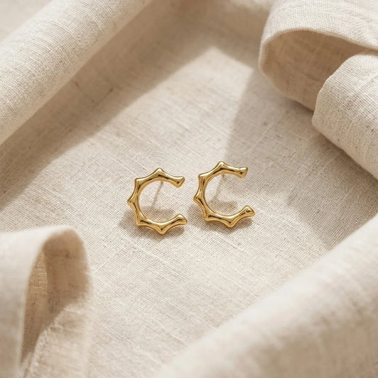 Bamboo Curve Studs