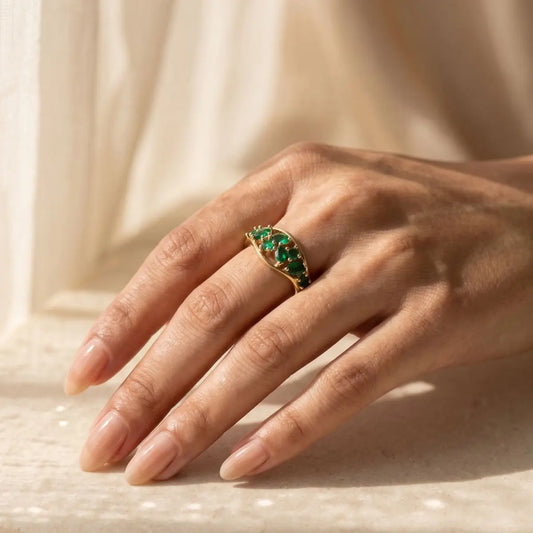 Ivy Reverie Ring (Emerald Green)