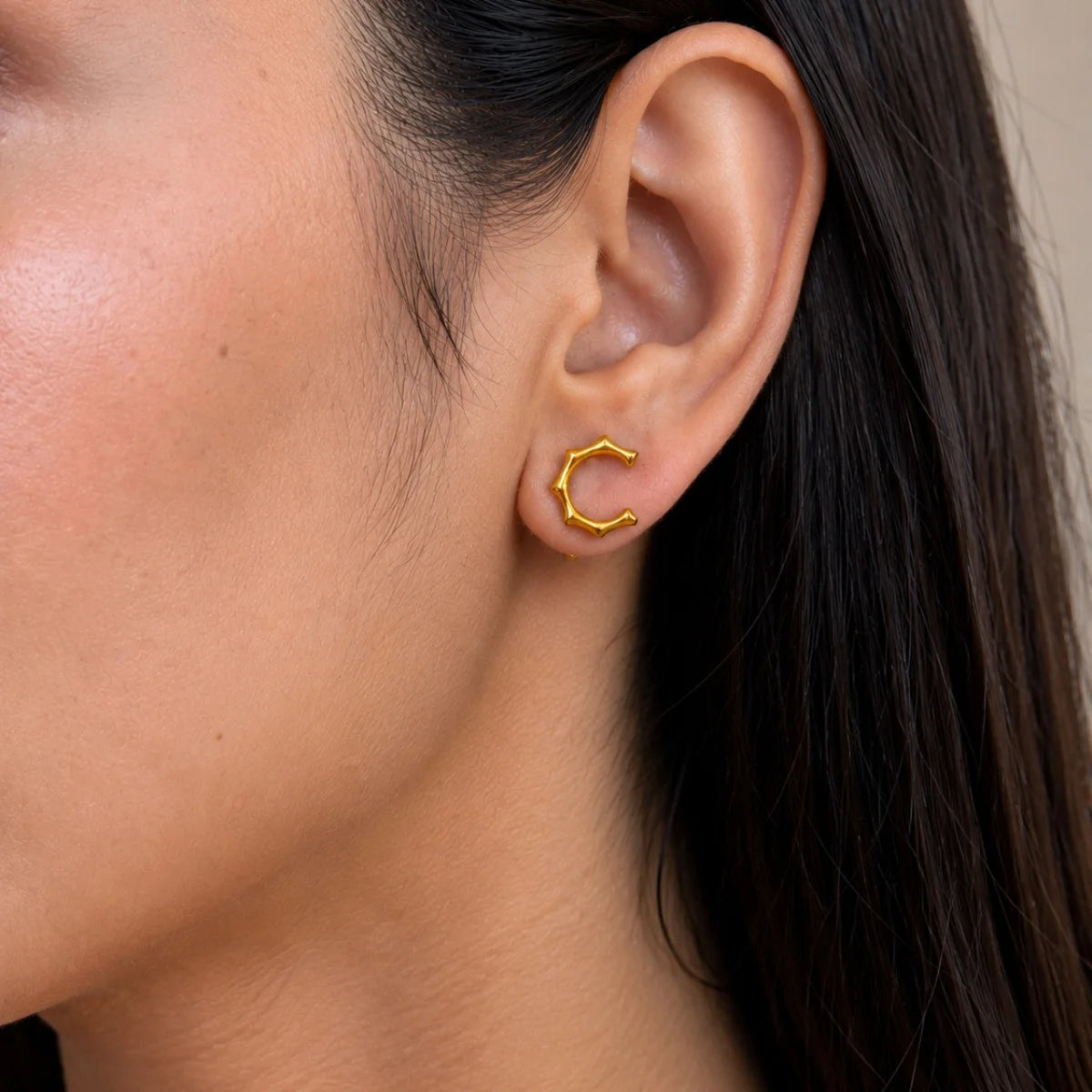Bamboo Curve Studs