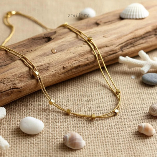 18K Dotline Necklace