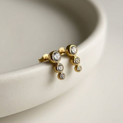 Dewdrop Trio Studs