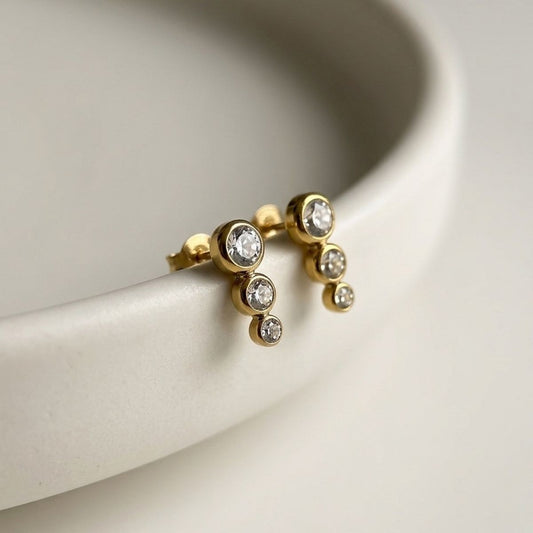 Dewdrop Trio Studs