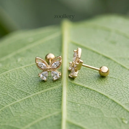 Crystal Wings Studs